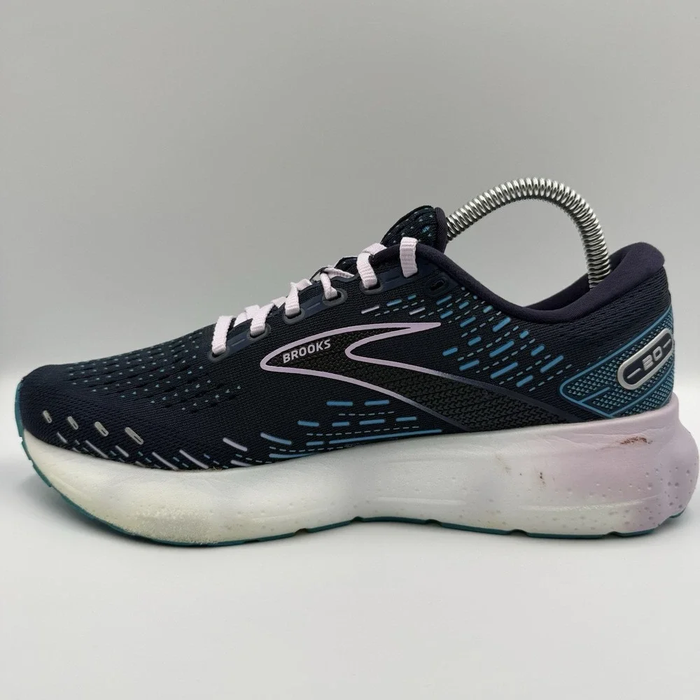 Brooks Glycerin‎ 20 Blue Running Shoes Women's Size 9.5 White Athletic Sneakers